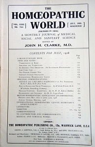 The Homoeopathic World, july 1928