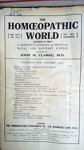 The Homoeopathic World, january 1931