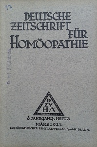 Deutsche Zeitschrift fur Homoeopathie,marz 1927	