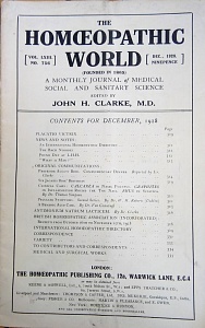 The Homoeopathic World, december 1928