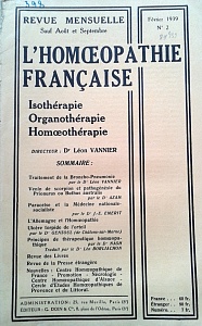 L´Homoeopathie francaise 1939 fevrier 2