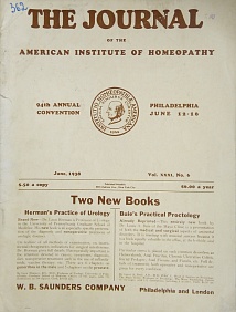 The Journal of the American Institute of Homeopathy, june 1938