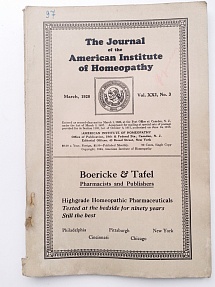 The Journal of the American Institute of Homeopathy, march 1928