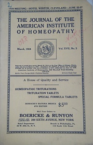 The Journal of the American Institute of Homeopathy, march 1924