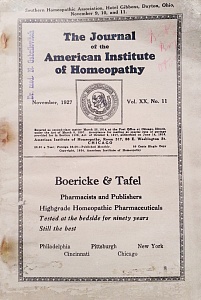 The Journal of the American Institute of Homeopathy, november 1927	