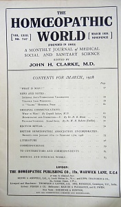 The Homoeopathic World, march 1928	