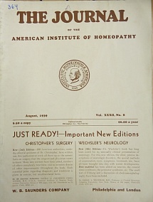 The Journal of the American Institute of Homeopathy, august 1939	