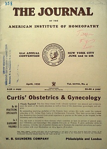 The Journal of the American Institute of Homeopathy, april 1935