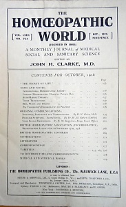 The Homoeopathic World, october 1928