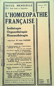 L´Homoeopathie francaise 1937 october 8