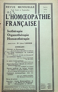 L´Homoeopathie francaise 1956 janvier 1