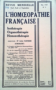 L´Homoeopathie francaise 1937 mai 5