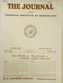 The Journal of the American Institute of Homeopathy, december 1938
