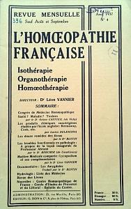 L´Homoeopathie francaise 1937 avril 4