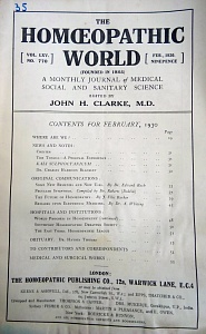 The Homoeopathic World, february 1930