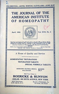 The Journal of the American Institute of Homeopathy, april 1924