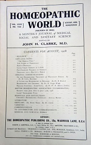 The Homoeopathic World, august 1928