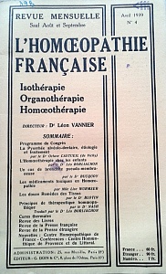 L´Homoeopathie francaise 1939 avril 4