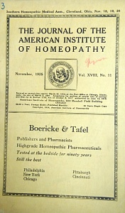 The Journal of the American Institute of Homeopathy, november 1925	