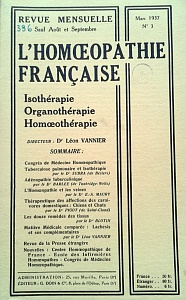 L´Homoeopathie francaise 1937 mars 3