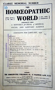 The Homoeopathic World, january,1932	