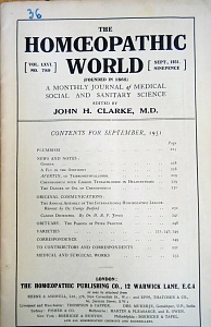 The Homoeopathic World, september,1931	