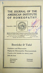The Journal of the American Institute of Homeopathy, september 1925