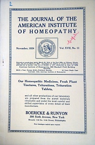 The Journal of the American Institute of Homeopathy, november 1924	