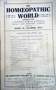 The Homoeopathic World, april 1930	