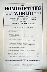The Homoeopathic World, may 1928