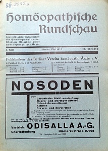Homoeopathische Rundschau 1929 mai