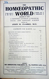 The Homoeopathic World, march 1931	