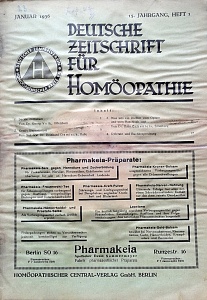Deutsche Zeitschrift fur Homoeopathie, januar 1936
