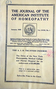 The Journal of the American Institute of Homeopathy, january 1925