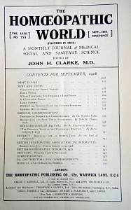 The Homoeopathic World, september 1928