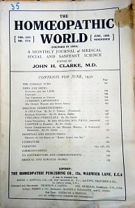 The Homoeopathic World, june 1930