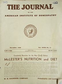 The Journal of the American Institute of Homeopathy, november 1939	