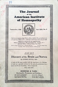The Journal of the American Institute of Homeopathy, september 1928	