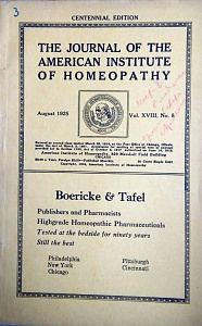 	The Journal of the American Institute of Homeopathy, august 1925