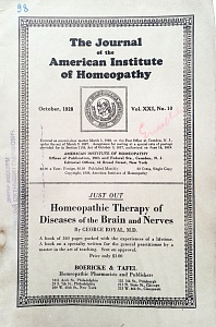	The Journal of the American Institute of Homeopathy, october 1928