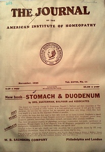 The Journal of the American Institute of Homeopathy, november 1935