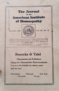 The Journal of the American Institute of Homeopathy, december 1927	