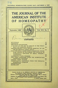 The Journal of the American Institute of Homeopathy, september 1923