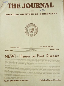 The Journal of the American Institute of Homeopathy, october 1939