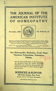 The Journal of the American Institute of Homeopathy, december 1924