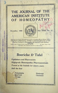 The Journal of the American Institute of Homeopathy, december 1925	