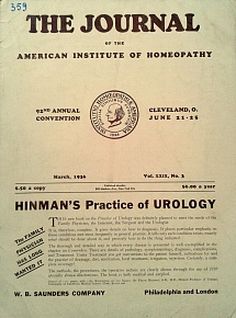 The Journal of the American Institute of Homeopathy, march 1936